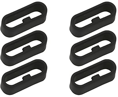 6 Uhrenarmband Schlaufe,Silikon Uhrenarmband Halter Verschlussring kompatibel mit Garmin Vivoactive 3 armband/Forerunner 245/645 und Vivoactive 3 Music/Fenix 6S/5S Armband usw,schlaufen (20 MM)