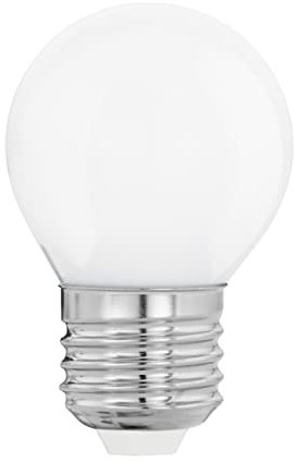 EGLO E27 LED Lampe, Glühbirne Milky, 4 Watt (entspricht 40 Watt), 470 Lumen, Leuchtmittel warmweiß, 2700 K, Glühlampe G45, Ø 4,5 cm