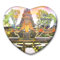 Indonesien Bali Kühlschrankmagnet Kühlschrank Aufkleber Kollektion Deko Magnet Reise Souvenir Herzform Kristallglas, 5.1cm*4.5cm*1.1cm