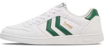 HUMMEL Unisex Handball PERFEKT Sneaker, White/Green, 40 EU