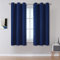 DUALIFE Navy Blue Short Blackout Curtains for Bedroom - Kitchen Curtains Thermal Insulated Curtain Panels 34 Inch, Grommet Cafe Curtains(Navy, 34 Wide by 45 Long, 2 Panels)