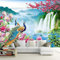 3D Pfau Landschaftsmalerei Wandtapete, Wohnzimmer, Schlafzimmer, Wandbild, Wandbild, Abnehmbarer Aufkleber, Heimdekoration – Für Restaurant, Hotels, Moderne Wohnzimmer, 200 (Breite) x 150 (Höhe) cm