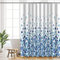 HANFU Tenda Doccia 180x180 cm, Tenda per Doccia Polyester Lavabile, Tende Doccia Asciugatura Rapida con 12 Ganci, Tenda Vasca da Bagno per Casa Hotel, Orlo Ponderato, Motivo Bolle Blu