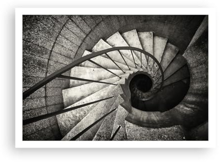 Poster ohne Rahmen Deko 100x70cm Treppe Die Architektur Industriell Wandposter Wanddeko Bild Wand Kunstdruck Wandbilder Dekoration Wohnzimmer Schlafzimmer Küche Modern Wall Art P2XAA100x70-5930