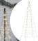 vidaXL LED Weihnachtsbaum für Fahnenmast, Beleuchtet Christbaum mit 200 LEDs, Tannenbaum Lichterbaum mit 8 Beleuchtungsmodi, Weihnachtsbeleuchtung Weihnachtsdeko, Warmweiß 180 cm