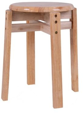 EINES Schreibtischstuhl Runder Hocker aus massivem Holz, quadratischer Hocker, Heim-Esstischhocker, antiker, einfacher Esszimmerhocker, Restaurant-Stapel Spielstuhl (Color : A)