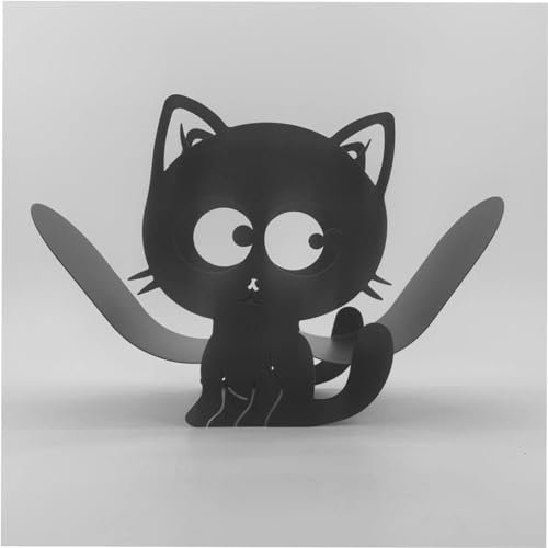 /A] Porte-Papier Toilette Mignon pour Chat Debout – Support de Rouleau de Papier Toilette en forme'animal de Maison pour Chat-size1