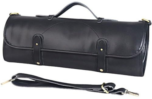 Sac en Rouleau pour Couteaux de Chef Sac en Rouleau pour Outils Multifonctions étui de Transport pour Couteaux en Cuir avec 10 Poches pour la Cuisine Voyage et Camping