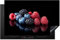 KitchenYeah© Coperchio Piano Cottura 80x52 cm Cucina Copri Fornelli Tappetino Induzione Antiscivolo Piastra Protezione Frutta - Rosso - Mirtillo - Lampone - Nero - Natura morta