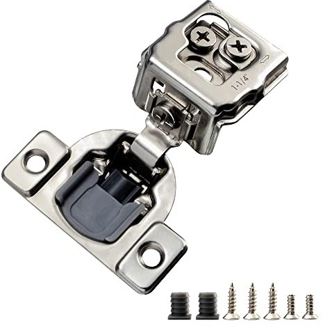 STIANC 60 Stück 3,8 cm Overlay 3D Soft Close Scharniere für Frontrahmen Küchenschrank, 3-fach verstellbar, leise, selbstschließende Tür, 105 Grad