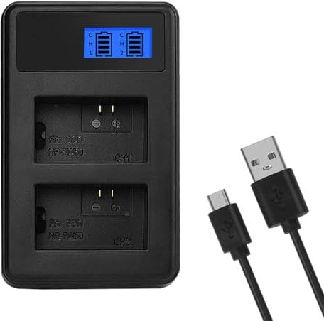 NP-FW50 Battery Charger for Sony a6000, a6300, a6400, etc NP-FW50 Battery Camera Charger