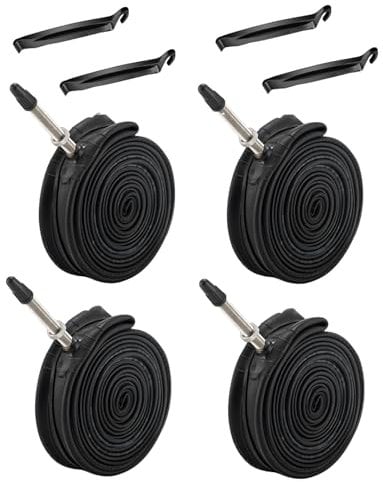 Fahrradschlauch, 700 x 23 C/25 C/28 C, Presta-Ventil, 48 mm, für Rennen, Touren, Fahrrad, Rennrad Zubehör, Fahrradmantel 28 Zoll, 4 Stück