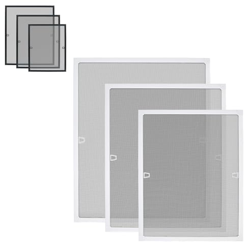 MAYTIIMO Fliegengitter Fenster ohne Bohren Insektenschutz Mückengitter Insektenschutzgitter mit Aluminium Rahmen Mückenfenster Fliegenschutz Mückenschutz für Balkon Terrassen (120x140cm, Weiß)