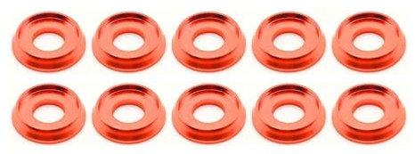 M5 Unterlegscheiben für ISO7380 Linsenkopfschrauben Aluminium Linsenkopfscheibe - Orange - 10 Stück - rcbay