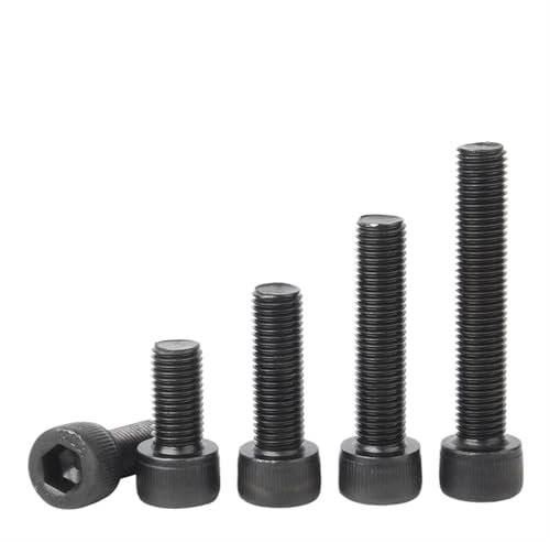 20 Stück DIN912 Sechskantschrauben mit Feingewinde und Innensechskant, schwarz, Klasse 12.9, Innensechskantschrauben, Steigung 0,75/1,0/1,25/1,5(80mm,M12x1.25)