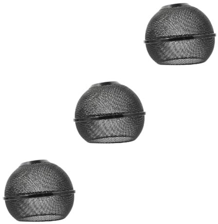 jojofuny 3pcs Hollowed Shape Pendant Light Shade Modern Iron Decorative Lamp Cover for Dining Room Kitchen Cafe Bar Softens Light Adds Rustic Style Glossy Finish