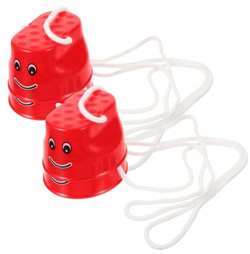 VICASKY 2 Stelzen Spielzeug Für Draußen Outdoor-spielset Trainingsspielzeug Kindergartenspielzeug Requisiten Für Outdoor-Spiele Spiel Requisiten Kinderspielzeug Plastik Rot