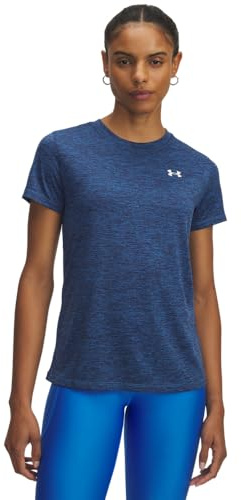 Under Armour Damen Tech Twist Short Sleeve Crew T-Shirt, Blue Atlantis/White, M EU