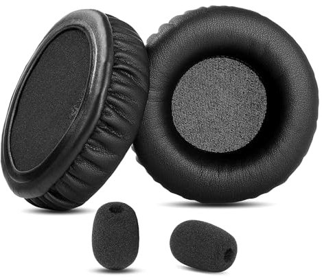 HAIZEEN Ohrpolster Kompatibel mit JLab Go Work Wireless On-Ear Headset Ohrpolster Ersatzkissen (Proteinleder/Memory-Schaum)