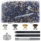 Luabue 480 Sets Trousse Oillets 5mm Kit Grommets Œiillets en Métal avec 4 Outils Trousse à œillets Œiillet Couture pour Bâche Ceinture Chaussures Les Sacs en Cuir (4 Couleurs, 5mm)