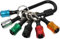 6 Stück Bohrerhalter, 1/4 Zoll Sechskantschaft Schraubendreher-Bit-Verlängerung Aluminiumlegierung Schraubendreher-Bits Halter Schlüsselanhänger mit Schwarzem Karabiner (6 Farben)