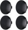 DADYM Nabendeckel für Renault Twingo 2/II BJ 2007-2012, Radnabenabdeckung Set ABS Kunststoff Aluminium Nabenkappen für Felgen Radnaben Felgendeckel Felgenkappen,57mm-Black