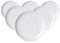 Ritzenhoff & Breker Suomi Kaffeeuntertassen 6er Set, 15 cm, Runde Untertassen mit feinen & ausgeprägten Reliefierungen, Skandinavisches Design, Porzellan, Cremeweiß