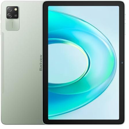 Blackview Tab 60 Pro Android 15 Tableta, 24GB+128GB(1TB Externa), 10,1'' HD+ Tablet, 7700mAh Batería, Dual 4G Dual SIM WiFi 5, 5MP+13MP, 8,5mm Ultra Delgada, Dual Box Altavoces, GPS, Verde