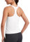 Top Damen mit integriertem BH Atmungsaktives Sportshirts für Frauen Tanktop Yoga Shirts Bequemes Laufshirt Sommer Sporttop White M