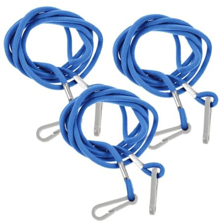 VALICLUD 3pcs Kids Winter Mittens with Hanging Lanyard for Toddlers, Blue Nylon Anti-lost Glove Strap Connector, Suitable for Outdoor Snow and Ski Activities