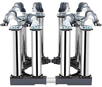 LTBWHCP Washing machine base Movable Dryer and Refrigerator Base Stand with 4 Locking Wheels Adjustable 16-25 Base Washing Machine Base Appliance Wheels Fridge Freezer Trolley Anti-vibration Mat