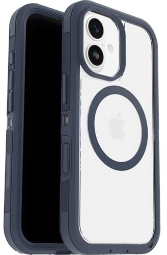 Otterbox Defender Series Pro XT Clear MagSafe Funda para iPhone 17, Resistente a Golpes y caídas, Ultra-Rugerizada, Testada 7X con estándares Militares anticaídas, Transparente/Azul