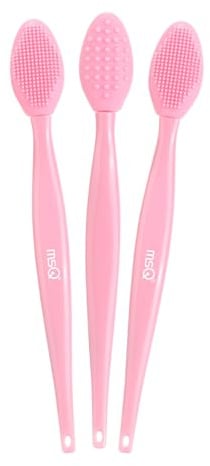 MSQ 3 Stück Silikon Peeling Lippenpinsel, Lippen Peeling Bürste | Lippenbürste Doppelseite Nase Saubere Pinsel