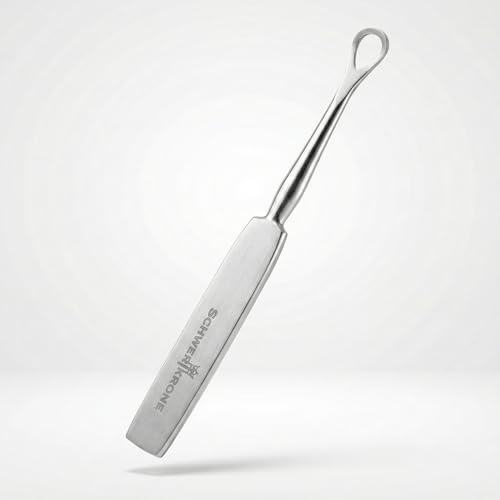 SCHWERTKRONE® Ohrenreiniger Edelstahl [OHRLÖFFEL] - Ohrreiniger für Erwachsene - Ear Cleaner - Ohr Reinigung - Ohrenlöffel zum Entfernen von Ohrenschmalz - Ohrschlinge Wiederverwendbar - Ohrenputzer