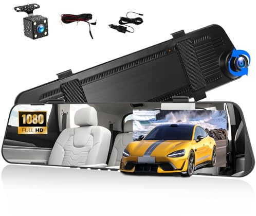 SIXTOP Dashcam Auto Kamera 1080P 2 Kameras mit 4,5 Display & Rückfahrkamera Parkhilfe-Linien | Front und Heck gleichzeitig Aufnahme | Loop-Aufnahme, Nachtsicht, Bewegungserkennung