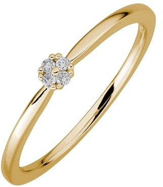 Lyomi Damen Ring 585/- Gold Glänzend Diamant Lab Grown gelb 0,045ct. 067370174-1