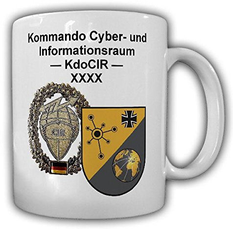 Tasse Kommando Cyber- und Informationsraum KdoCIR Bundeswehr Wappen Barettabzeichen Bonn Becher#22123