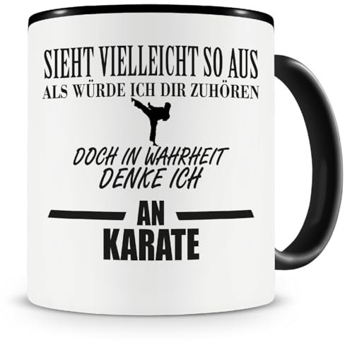 Samunshi - Taza de café, diseño con texto en alemán Ich denke an Karate