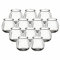 gouveo 24er Set Teelichtgläser Vintage - Teelichthalter 7,9 x 7,4 cm - Windlicht geriffelt für Garten, Terrasse, Balkon - Glas 200 ml für Dessert - Deko-Glas für Hochzeit, Geburtstag, Feier