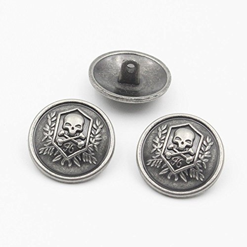Bestowal 10Pcs Kleidung Knöpfe - Metal Sewing Buttons Shank Runden Knopf für Blazer, Anzüge, Mantel, Uniform, Jacke (25mm)
