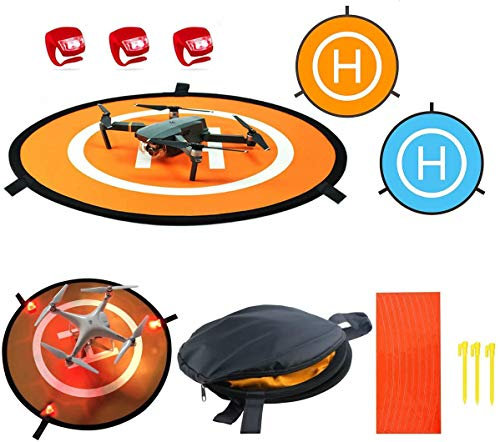 Winterworm 55 cm Drohnen-Landeplatz mit 3 Landeanzeigen für DJI Mavic Air, Tello, DJI Spark, Dobby