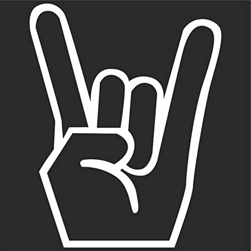 JINTORA - Autoaufkleber Tuning - Auto Aufkleber - Heavy Metal - 125x99 mm - Auto Aufkleber - Bus - Fenster - Heckscheibe - Camper - wetterfest Outdoor Sticker Auto Deko LKW Tuning Selbstklebend - weiß