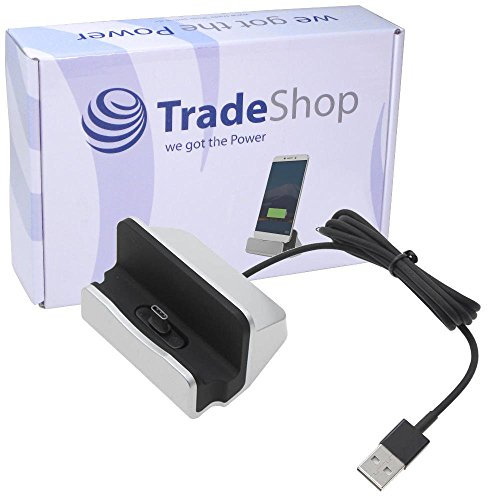 Trade-Shop USB 3.1 Typ C Universal Dockingstation Lade Station Dock USB Ladestation Ladegerät Halterung für Nubia M2 N2 Red Magic Z17 mini S Z17S Ruggear RG760 RG850 Thomson Connect TH701