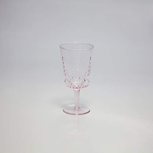 Art Deco Pink Vintage Champagne and Wine Glasses Wedding Table Home Decor (Wine Glass)