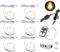 BONFQERT Led Irterior Lights, 6 x 12v Warm Light Spot Lights Kit with Remote Dimming for Campervan, Motorhome