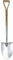 Kent & Stowe Stainless Steel Pointed Spade, Traditionally-Styled Garden Spade with Extended Shank and Large Tred, All Year Round Garden Tools Made from Stainless Steel and Ash Wood