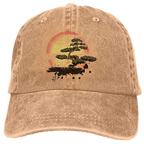 XCNGG Herren Bonsai Tree Denim Stoff Baseball Cap Verstellbarer Hut