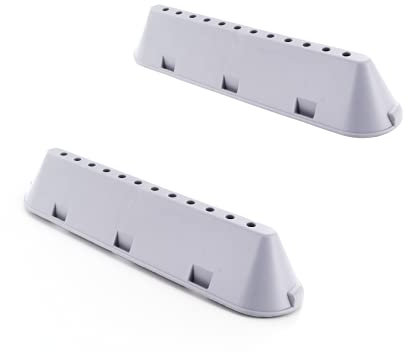 DL-pro Trommelrippe 22,5 x 5,3 x 4cm für Indesit C00533119 C00268109 Whirlpool Bauknecht 482000023096 Mitnehmerrippe Mitnehmer 12 Löcher für Waschmaschine Waschtrockner (2 Stück)