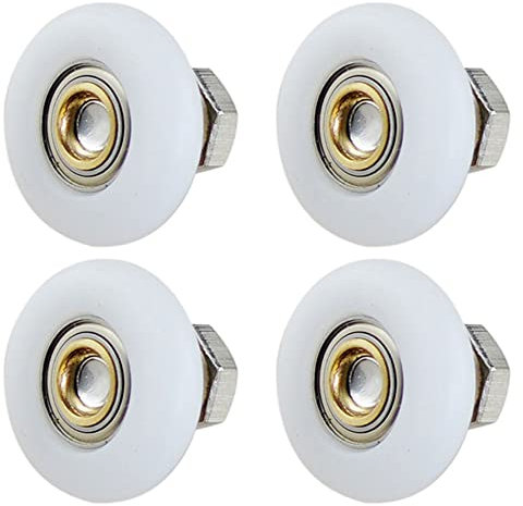 tooloflife Lot de 4 Roulettes de Rechange pour Porte de Douche de Salle de Bain et Cuisine (25 mm)