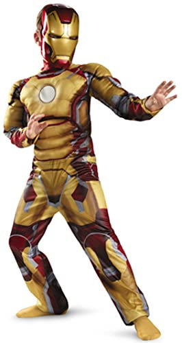 VersusModa Ironman Costume Carnival Ironman with Muscles Gold Costumes Dress Up IRON02, gold, S